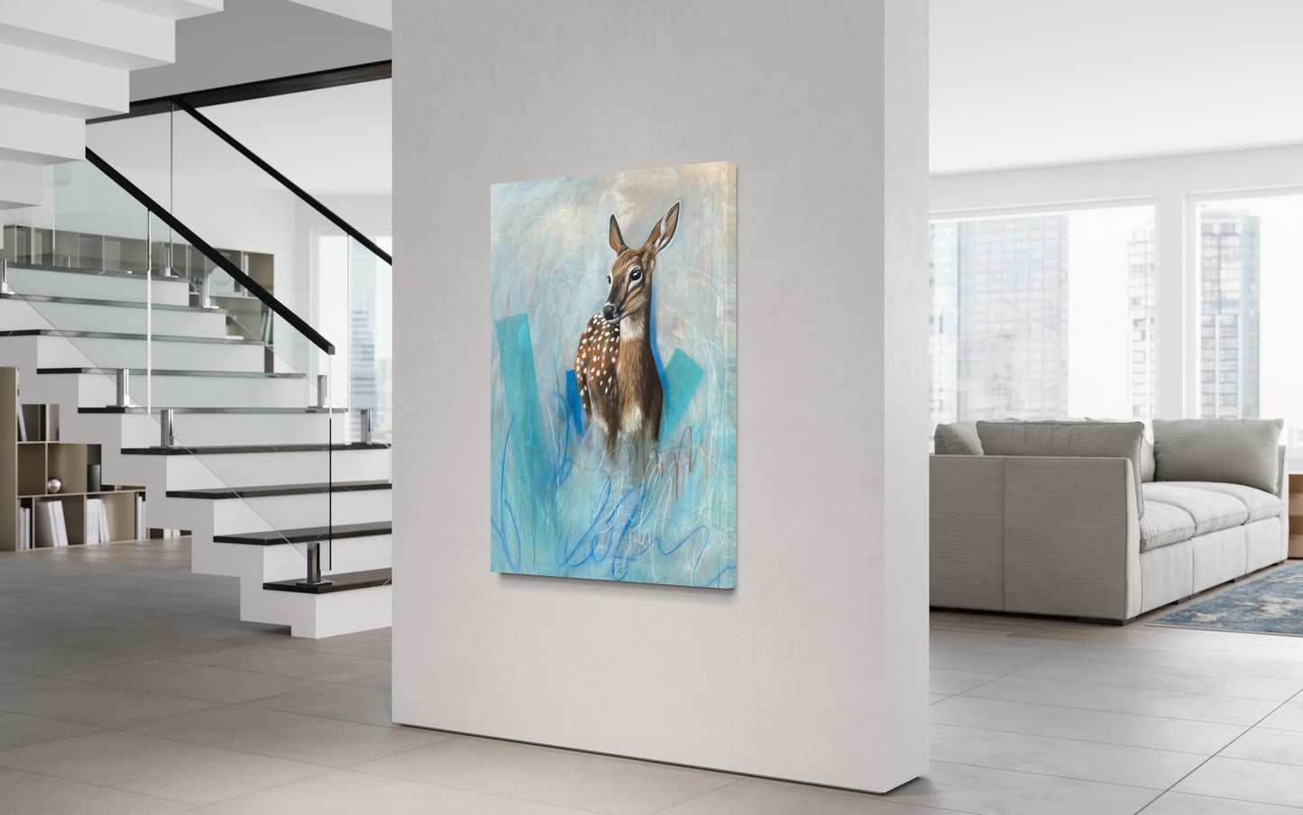 In the mist, 70x100 cm