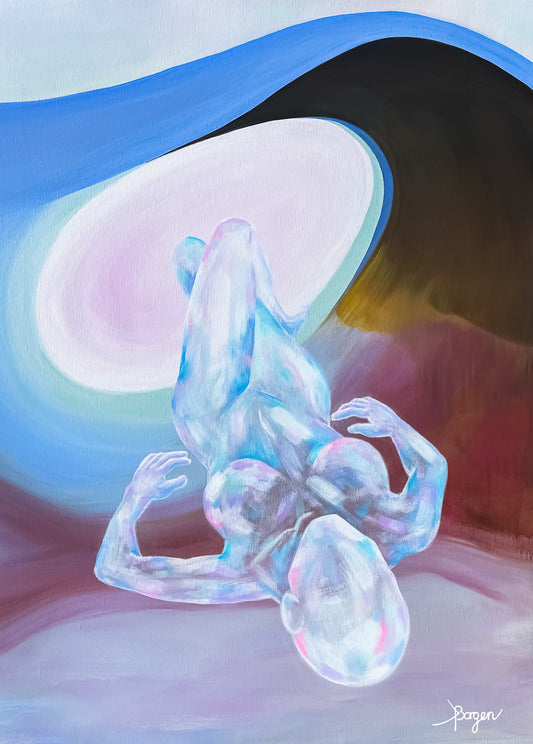 Rebirth 70x100 cm - Original Oil Painting by Kaja Borgen