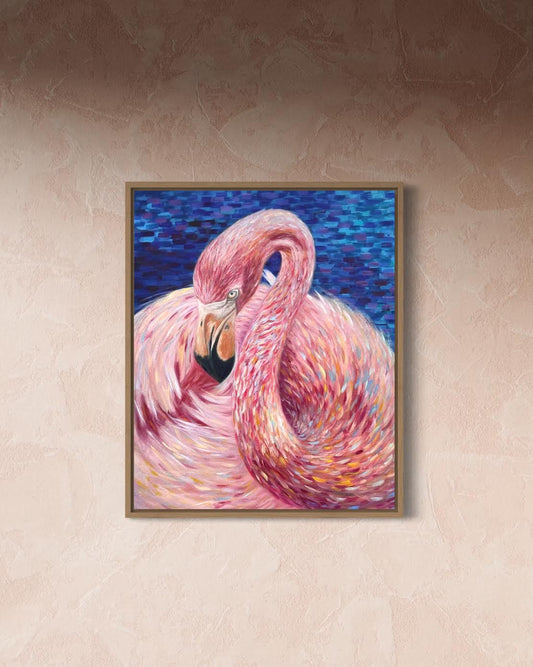 The Flamingo, 45x55 cm