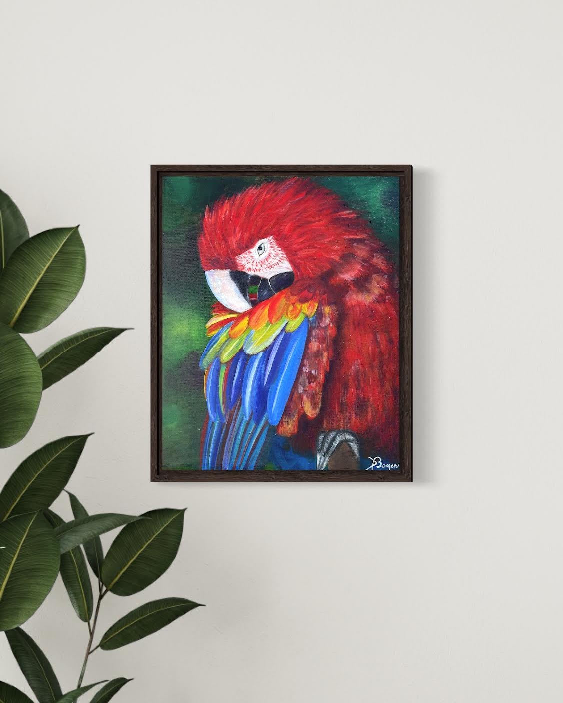 The parrot, 33x40 cm