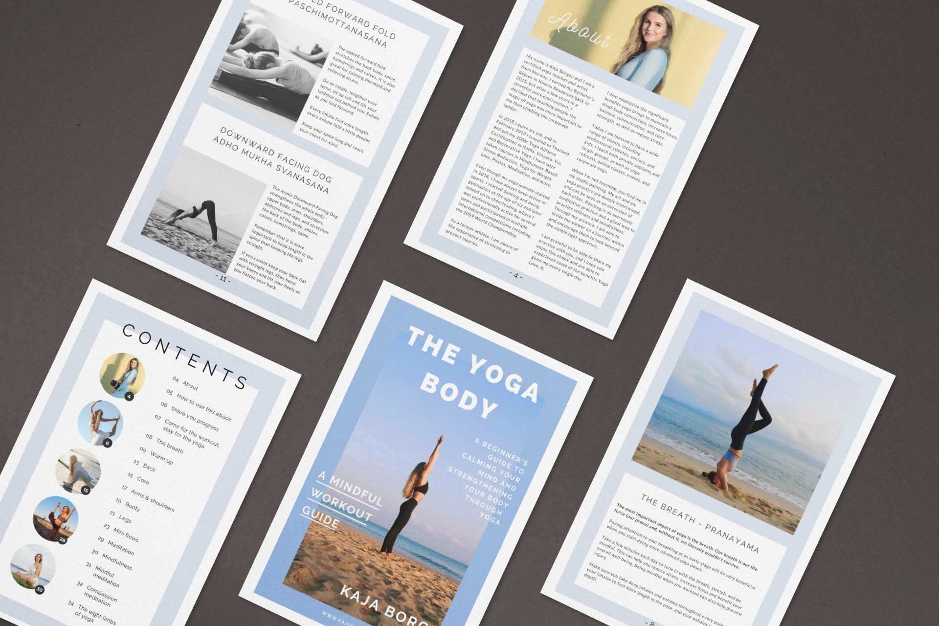 The Yoga Body by Kaja Borgen is a beginner's guide to calming your mind and strengthening your body through yoga. Get lean and strong, mentally and physically, with The Yoga Body workout guide.